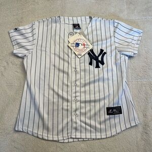 NWT New Majestic MLB New York Yankees Alex Rodriguez White Jersey Women’s XL